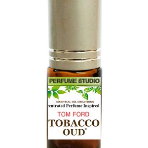 Premium Custom Blend Perfume Oil with Similar Base Notes and Accords to Tobacco Oud - Packaged in an Amber Glass Roller Bottle