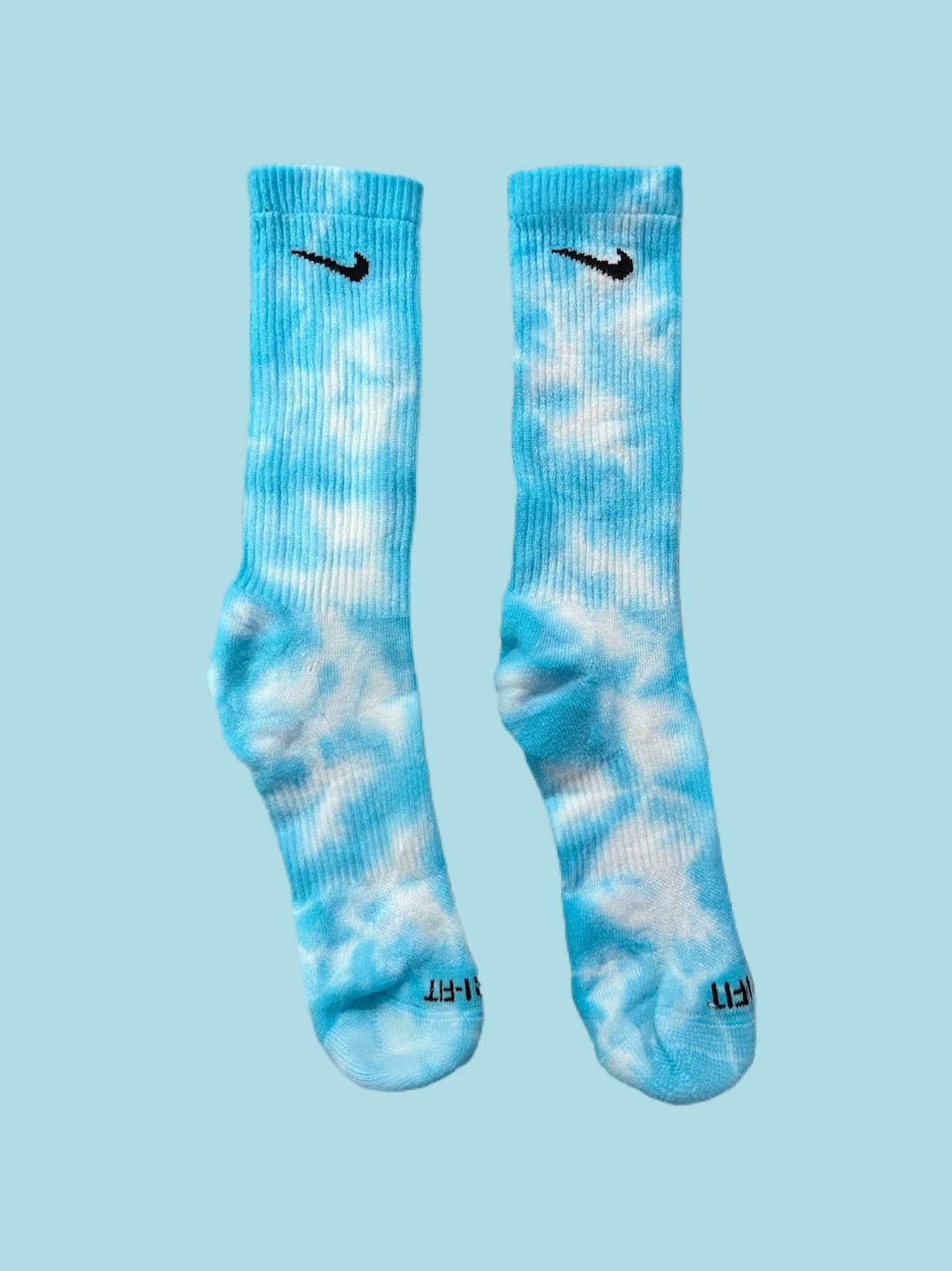 blue tie dye socks nike