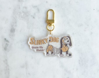 Retro Dog Toy Box Bag Charm //Toy Theme Story Keychain // Ready to Ship