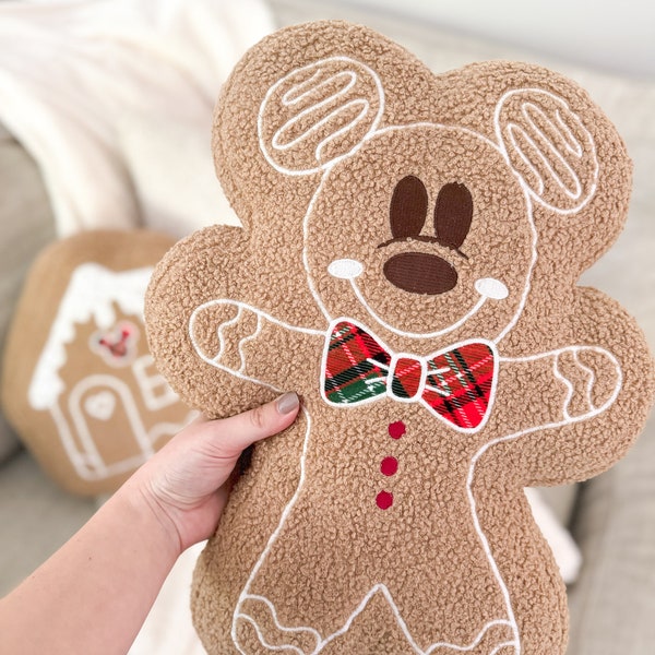 Gingerbread Mouse Throw Pillow