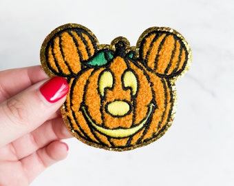 Halloween Mouse Pumpkin Iron on Patch // Halloween Patch // Theme Park Belt Bag // Aden + Louise New Pumpkin Patch Design 2024