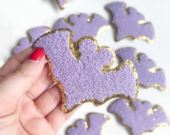 Toppa pipistrello di Halloween // Stirabile // Pronta per la spedizione