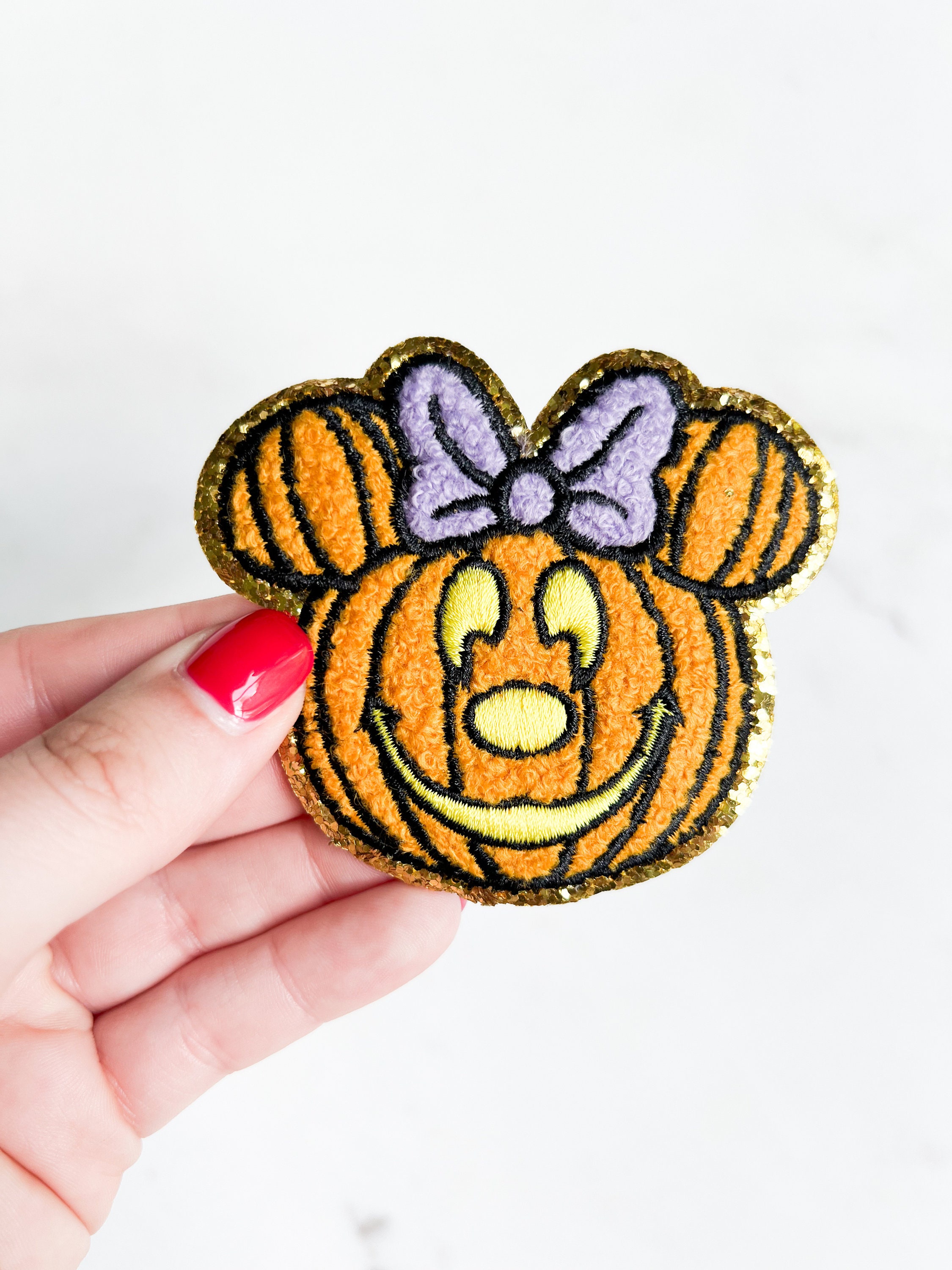 Halloween Mouse Pumpkin Iron on Patch // Halloween Patch// Theme Park Belt Bag //Aden + Louise New Pumpkin Patch Design 2024