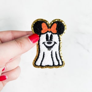 Halloween Mouse Ghost Patch // Iron on// Theme Park Belt Bag/Aden + Louise New Ghost Patch Design 2024