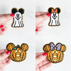 Halloween Patch Bundle// Iron on// Theme Park Belt Bag //Aden + Louise New Pumpkins & Ghosts Patches Designs 2024