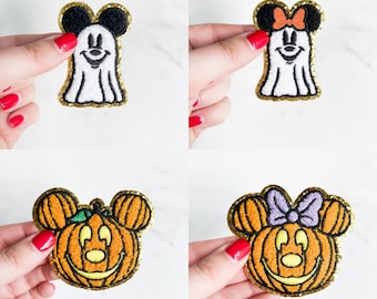 Halloween Patch Bundle// Iron on// Theme Park Belt Bag //Aden + Louise New Pumpkins & Ghosts Patches Designs 2024