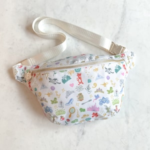 Princess Icons Belt Bag // Aden + Louise Exclusive Design // Theme Park Belt Bag // Ready to Ship