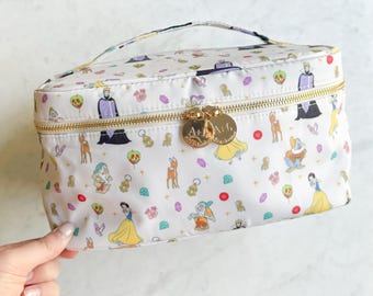 Storybook Snow Princess Vanity Case // Makeup Bag // Train Case // Theme Park Inspired