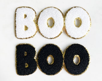 Halloween BOO Mouse Inspired Letter Patch // ONE Patch // Iron or Sewn On// Aden + Louise Exclusive New BOO Design 2024