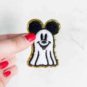 Halloween Mouse Ghost Patch // Iron on // Ready to Ship//Aden + Louise New Ghost Patch Design 2024