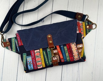 Haralson belt bag, bum bag, sling bag, Fanny pack, gift for Book lovers, Rifle paper co curio fabric