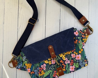 Haralson belt bag, bum bag, sling bag, Fanny pack, rifle paper co fabric