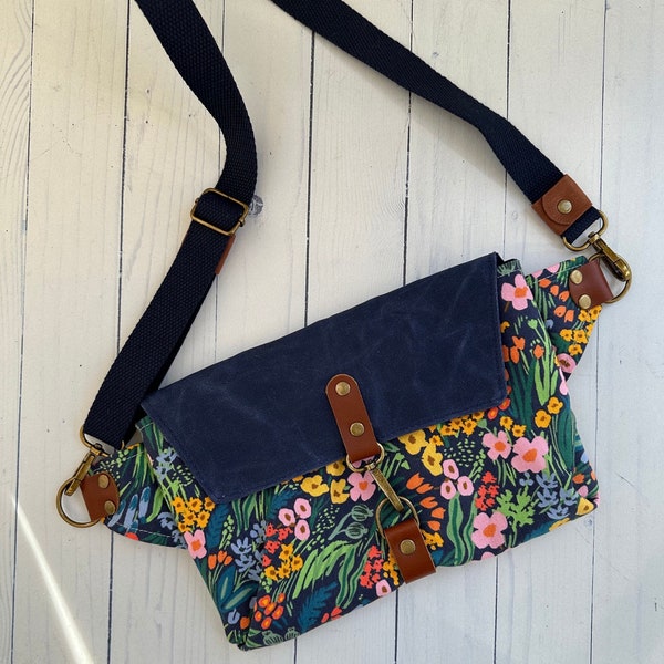 Haralson belt bag, bum bag, sling bag, Fanny pack, rifle paper co fabric