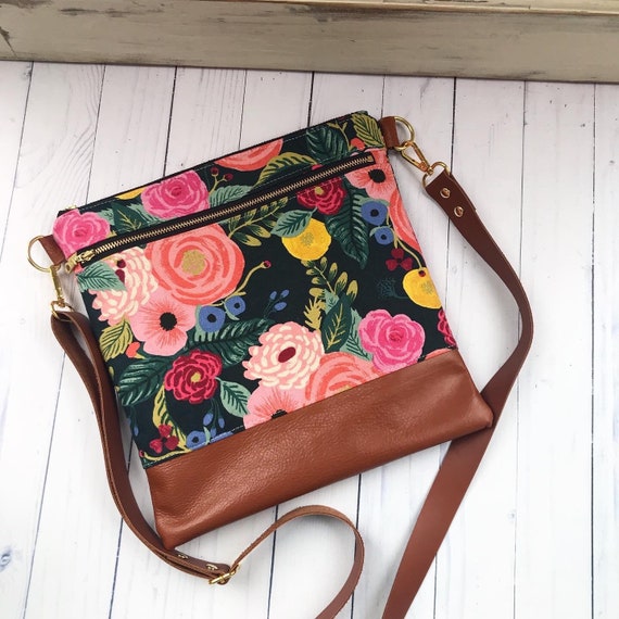 Women\u2019s Crossbody Purse Crossbody Shoulder Bag Rifle Bag Floral Shoulder Tote Rifle Paper Co Floral Canvas Purse Canvas Crossbody Bag