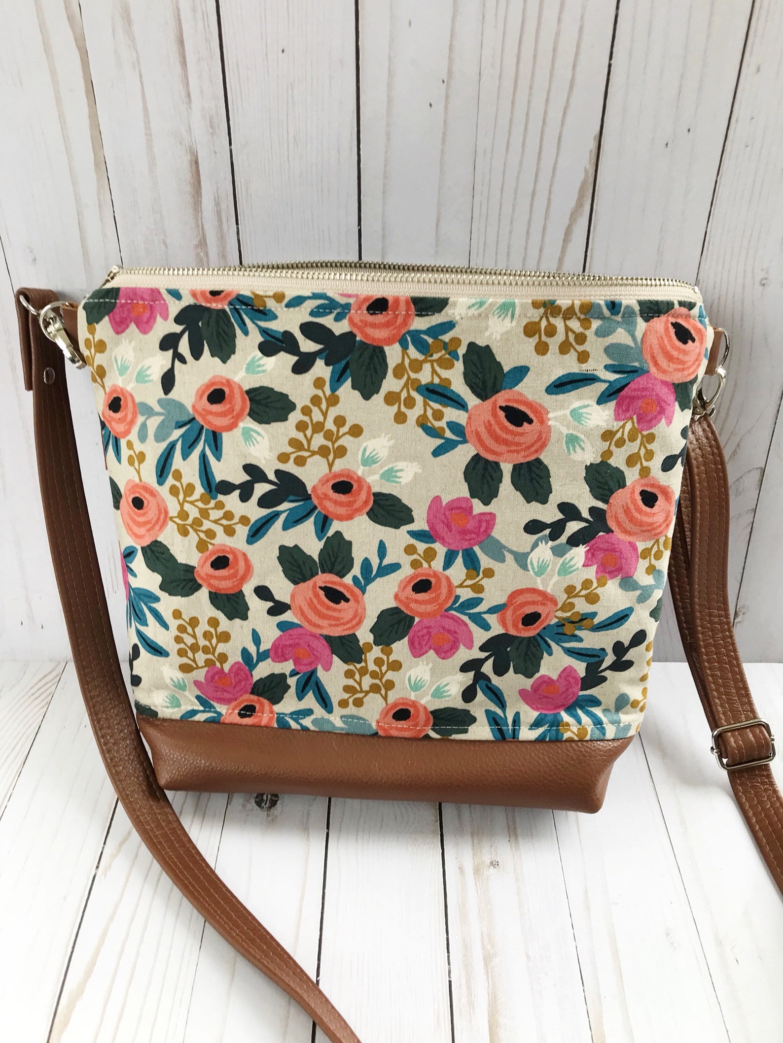 Rifle paper co bag floral crossbody bag Rifle paper co | Etsy