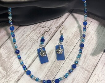 Item #SG06 Sea Glass Necklace and Earrings Set