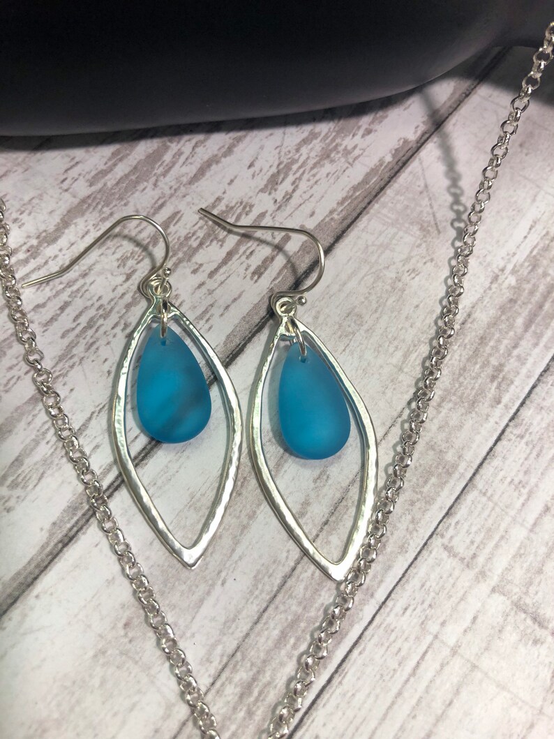 Item #SG06 Sea Glass Necklace and Earrings Set