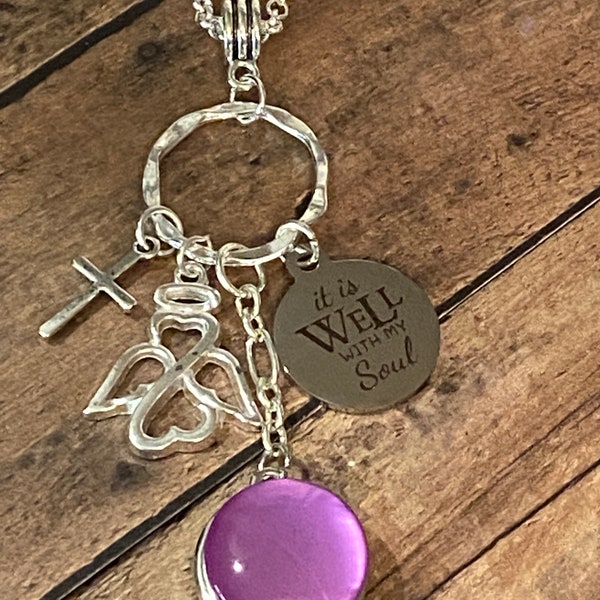 SNAP Charm Necklace - It Is Well With My Soul (18mm)