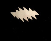 Sterling Silver 13 Point Lightning Bolt Pin, with Sturdy Titanium Pin Backs