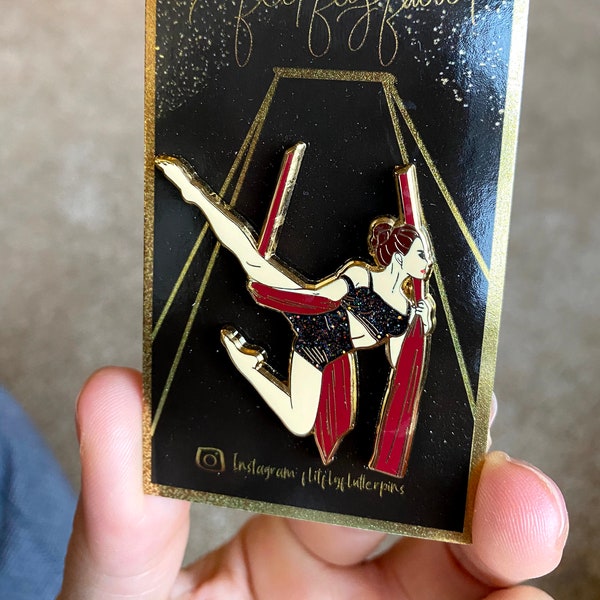 Aerial Silks Hard Enamel Pin