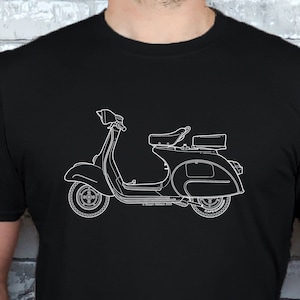 Vespa Scooter Shirt, Scooter T-Shirt, Vespa, Mods and Rockers, Custom T-Shirt