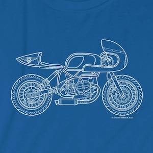 BMW Cafe Racer Motorcycle Shirt, Motorcycle T-Shirt, BMW Airhead Motorcycle, Cafe Racer Motorcycle, Custom Motorcycle T-Shirt