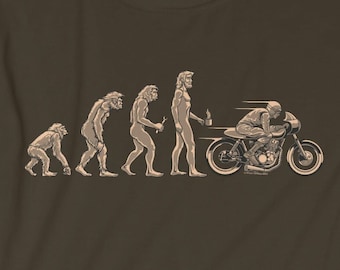 The Evolution of the Cafe Racer Motorcycle Shirt, Motorcycle T-Shirt, Evolution Motorcycle, Cafe Racer Motorcycle, Custom Motorcycle T-Shirt