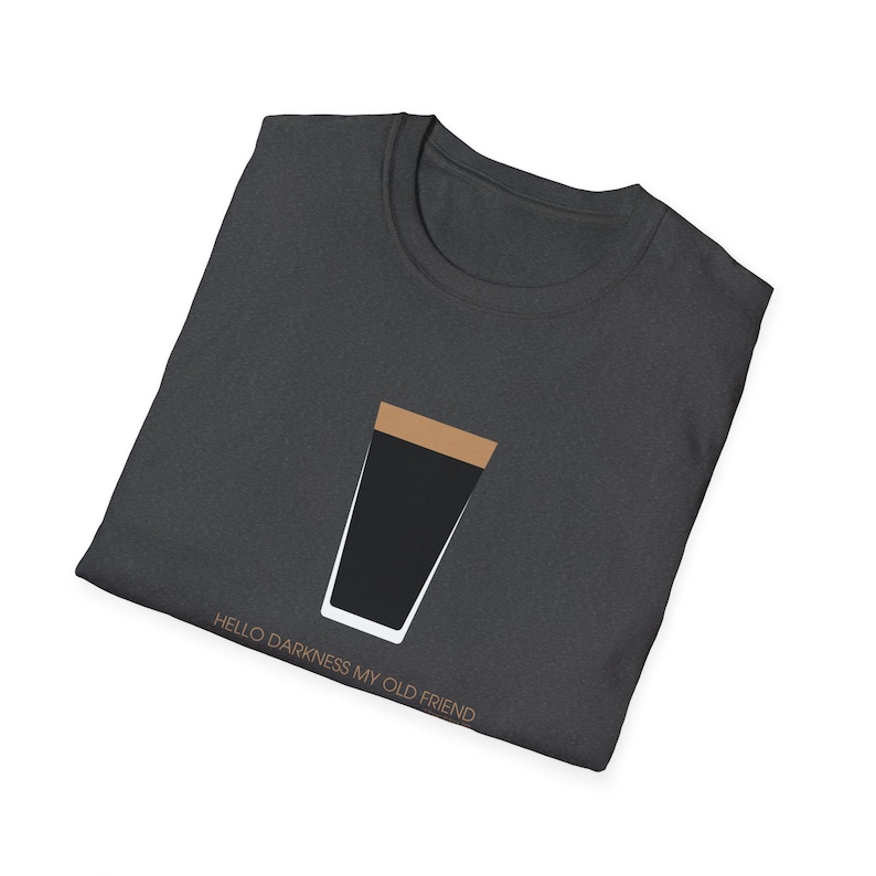 Camiseta de cerveza Guinness "Hola Oscuridad", para fanáticos de la cerveza negra. imagen 6