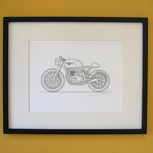 Honda Cafe Racer Letterpress Poster