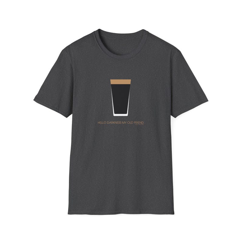 Camiseta de cerveza Guinness "Hola Oscuridad", para fanáticos de la cerveza negra. imagen 3