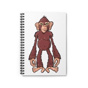 Affe Geschäft Spiralblock, Journal, liniert, Affe Notizbuch, niedliches Tier Briefpapier, Geschenk für Studenten, Schulanfang