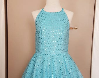 Turquoise Sparkle Fancy Dress Special Occasion Grad Birthday Wedding
