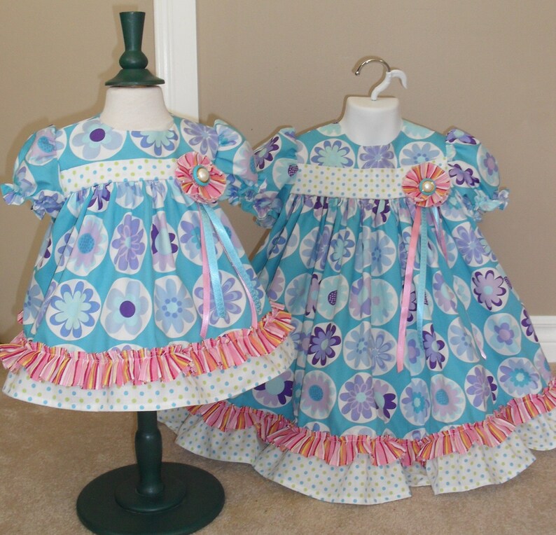 3-Piece Children's Printed Ruffle Sleeve Baby Dress
