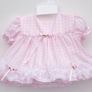 Frilly Baby Pink Gingham Dress, Ruffle Bum Panty, Frilly Socks, Fancy ...