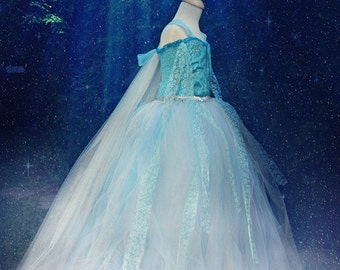 Elsa Frozen inspired Costume Gown