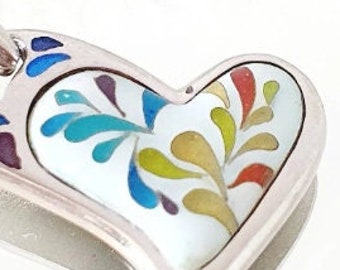 Cloisonne Heart pendant hot enamel pendant Love pendant Valentine Day gift