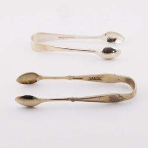Two pairs of good silver plated Sugar Tongs ~ Sugar Nips