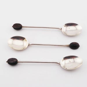 Ein Trio von Silber Kaffeebohne Kaffee Löffel