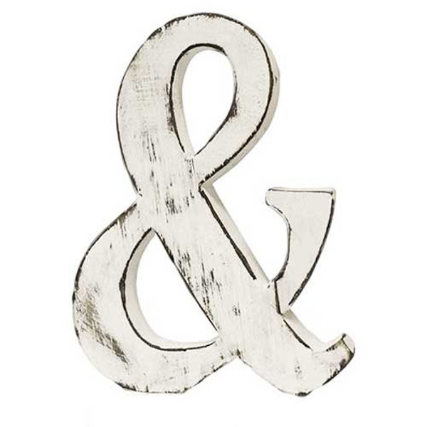 Ampersand.... hand made wooden &, also complete matching alphabet... shabby chic 6" high approx.