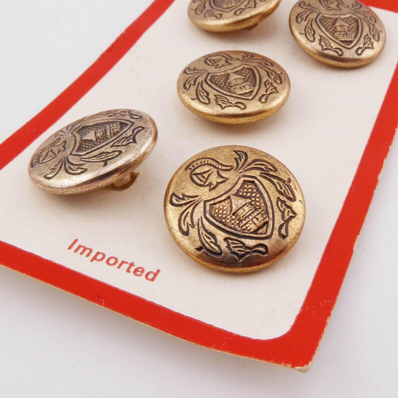 Seven Cards of Vintage Buttons ~ Woolworths ~ Debenhams - Etsy