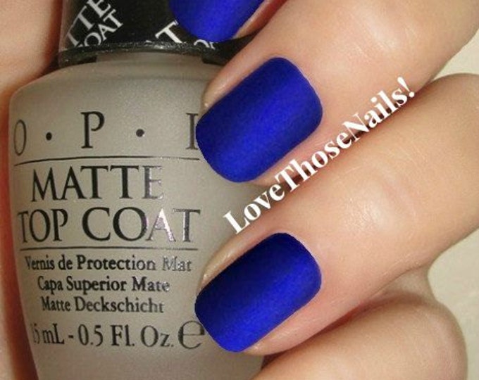 OPI Royal Blue Matte Manicure Opi St. Marks the Spot, Opi Matte Top