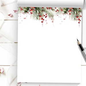 Christmas notepad large winter notepad measures 8.5 x 11 or select from 4 other sizes makes a nice teachers Christmas gift