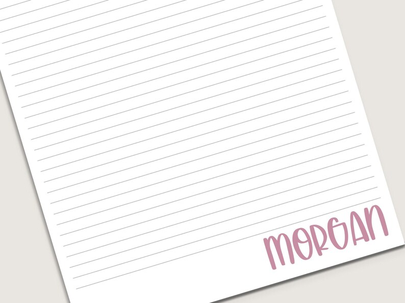 Cute Notepad Personalized Letter Writing Notebook Bridal Party Gift or