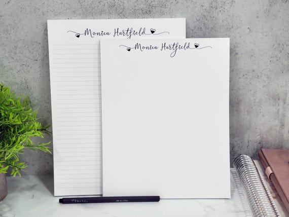 Personalized Notepad | Custom Font,  tear-off desk pad | gift for friend | 50 or 100 Sheets