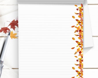Personalized notepads perfect fall writing pad for a to-do-list fall writing paper