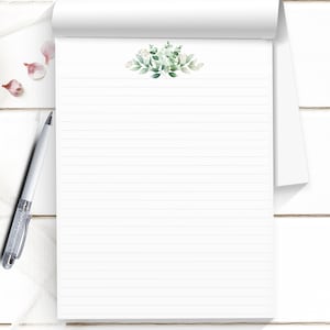 Greenery notepad simple writing paper, pretty writing paper for a co-worker gift or appreciation gift to boss
