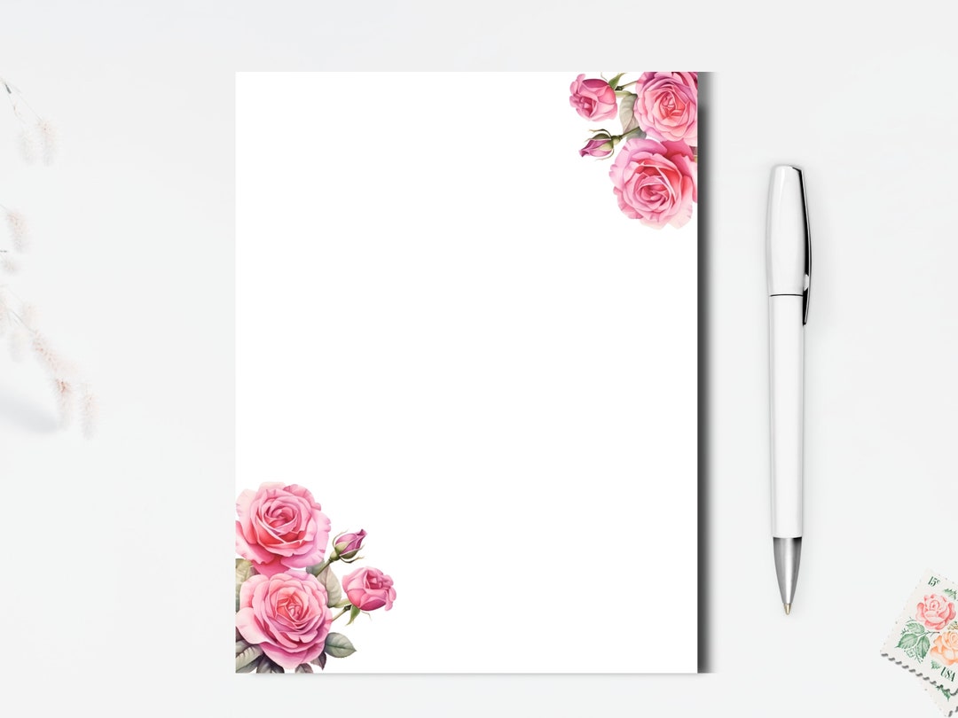Rose Notepad Can Be Personalized for a Mother's Day Gift or ...