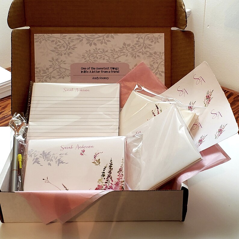 Personalized Stationery Gift Set personal notepad set with Etsy