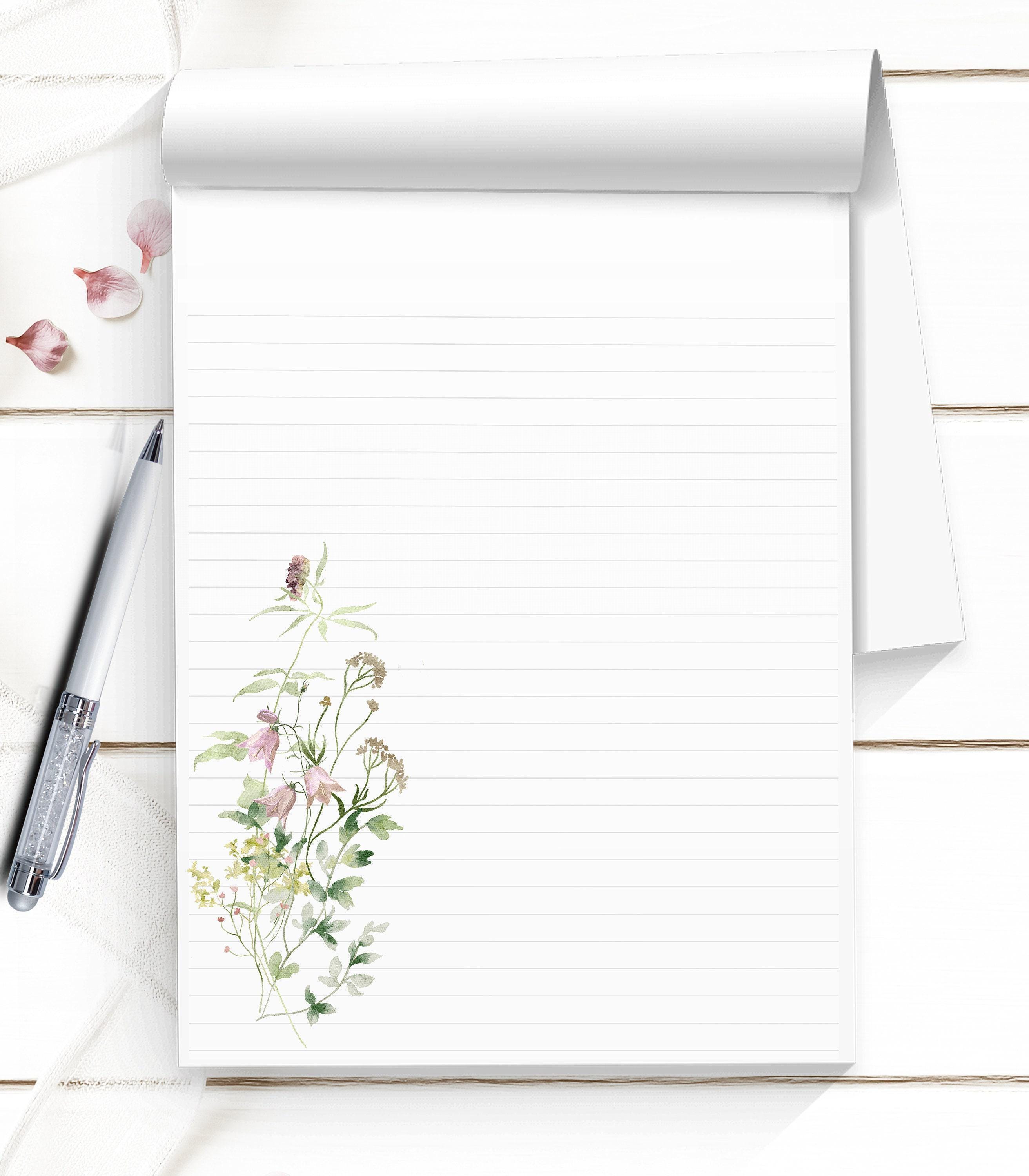 Pretty Notepad Simple Spring Wildflowers Pick From Large Notepad, Small ...