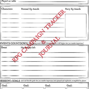 DND Journal Template &amp; Campaign Tracker | Etsy